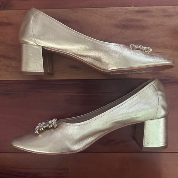 Topshop Gold Rhinestone Heels - Picture 2 of 10